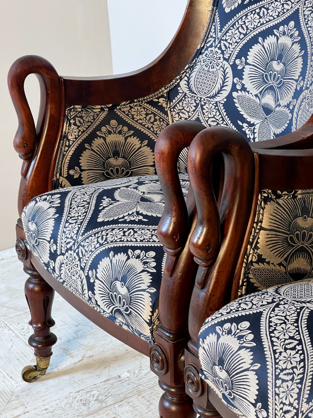 A William IV Mahogany Swan Neck Armchair View VIII