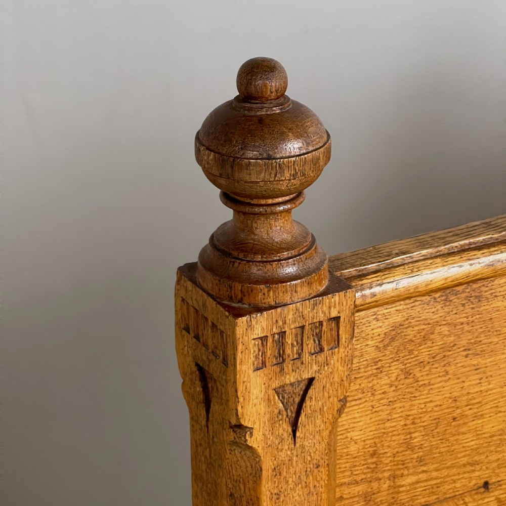 A Victorian Light Oak Hall Bench View IV