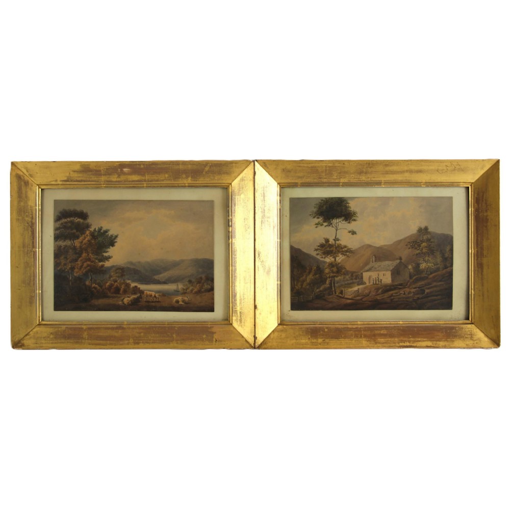 Pair Of C19th English School Framed Watercolours 