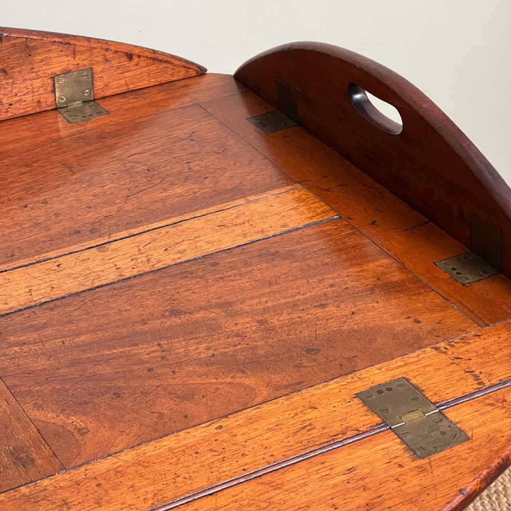 A C19th Mahogany Campaign Butlers Tray Table By Army & Navy CSL  View VIII