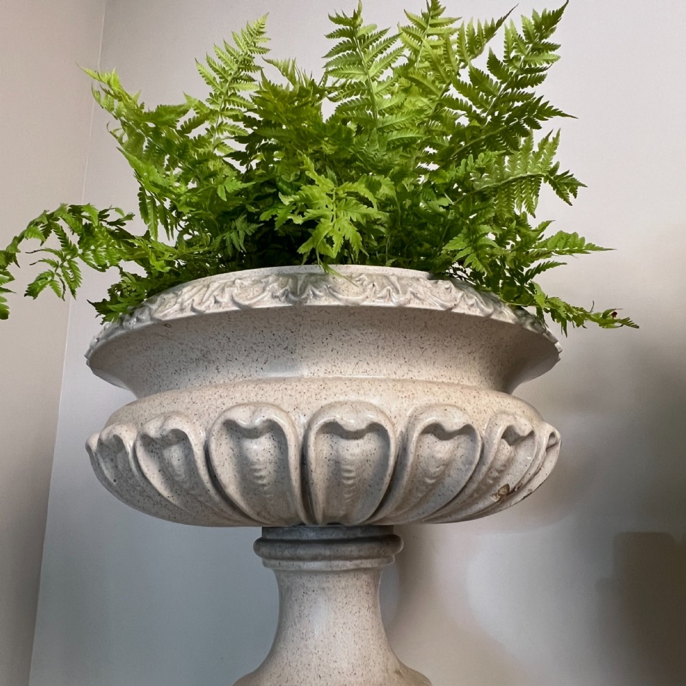 A Rare Pair Of Victorian Salt Glazed Urn Planters View V