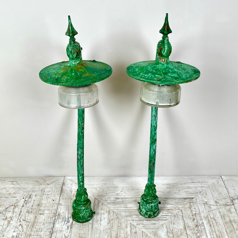 A Large Pair Of Early C20th Swan Neck Street Lamps View III