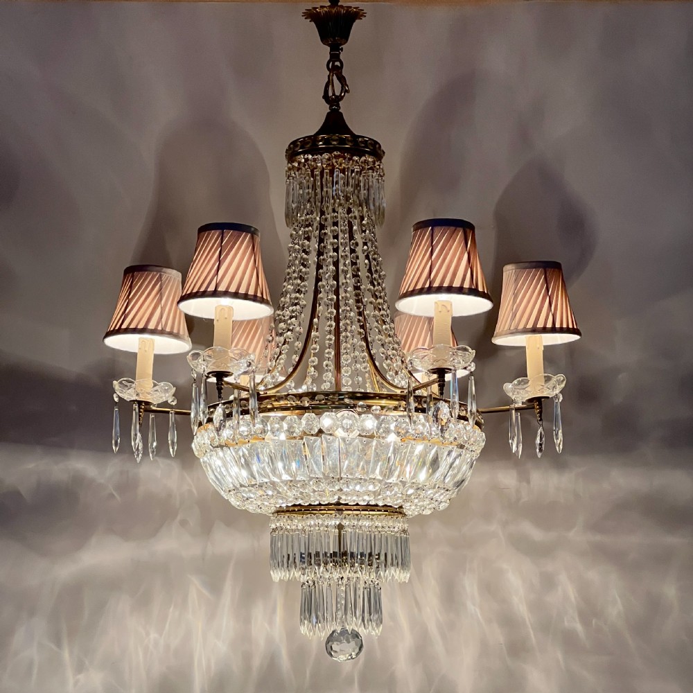 Empire Style Crystal Tent And Bag Chandelier View III