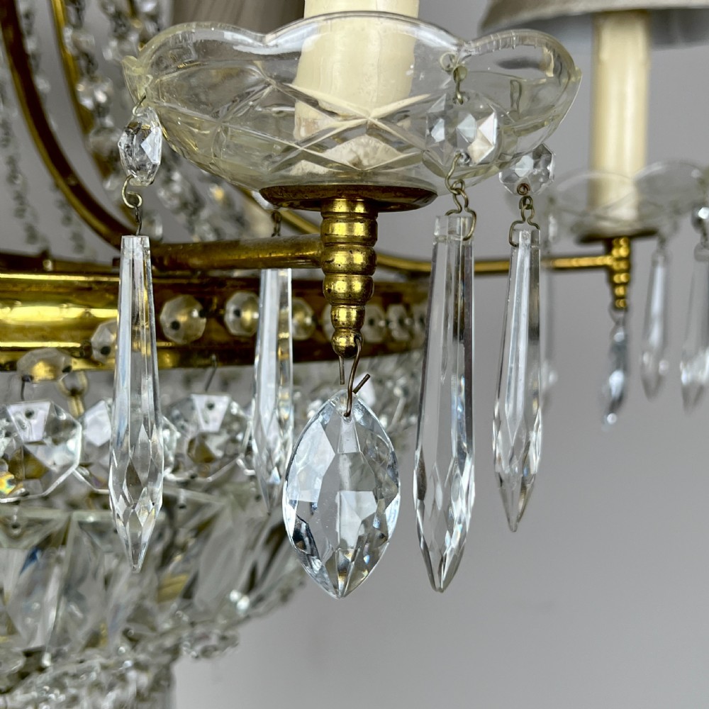 Empire Style Crystal Tent And Bag Chandelier View V