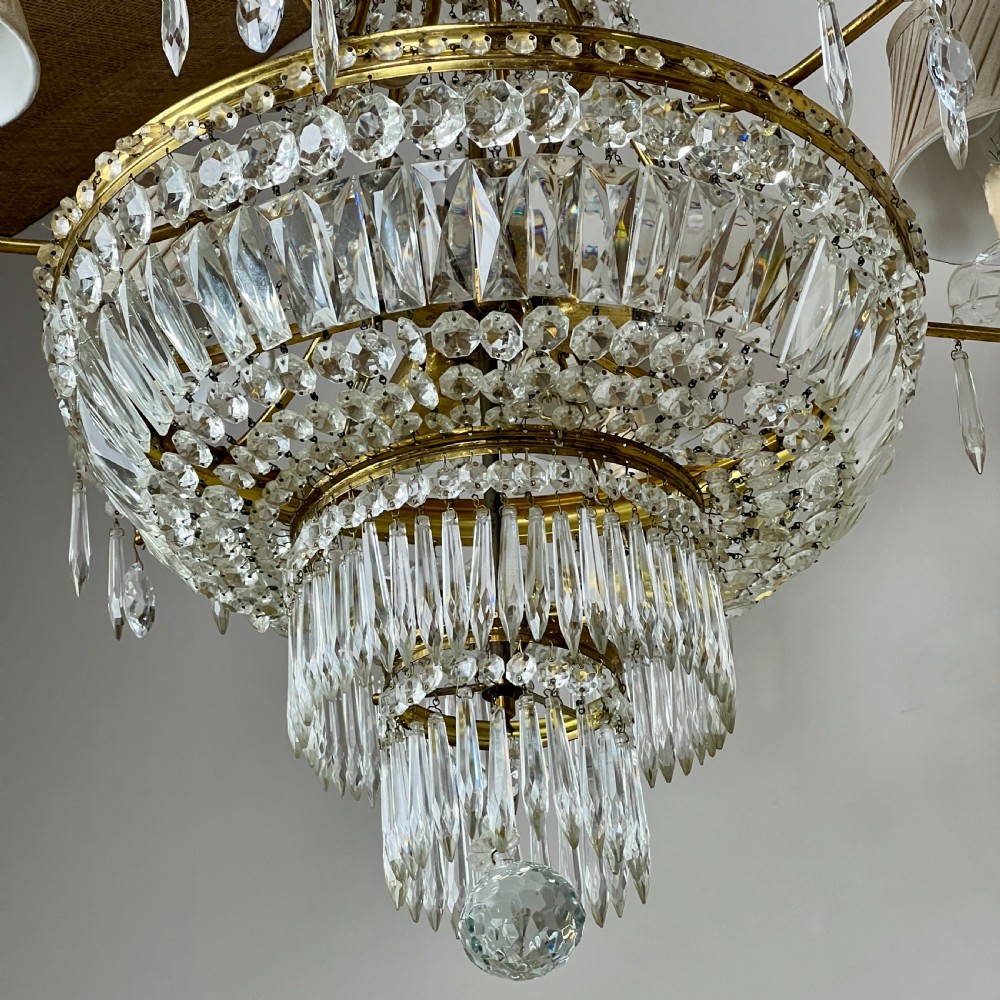 Empire Style Crystal Tent And Bag Chandelier View VII