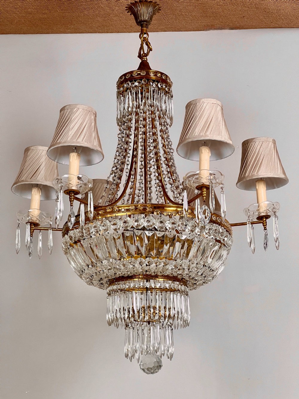 Empire Style Crystal Tent And Bag Chandelier View XI