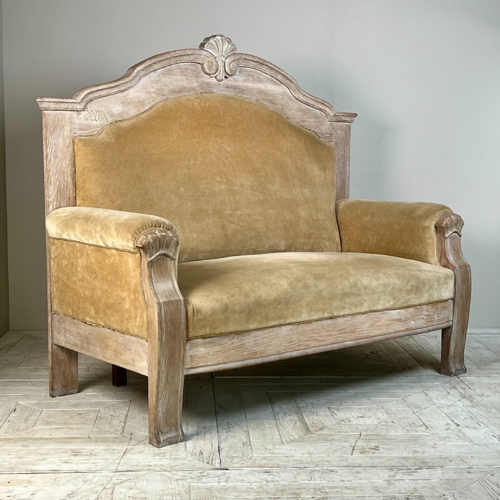 Early 20th Century Limed Oak Danish Sofa View III