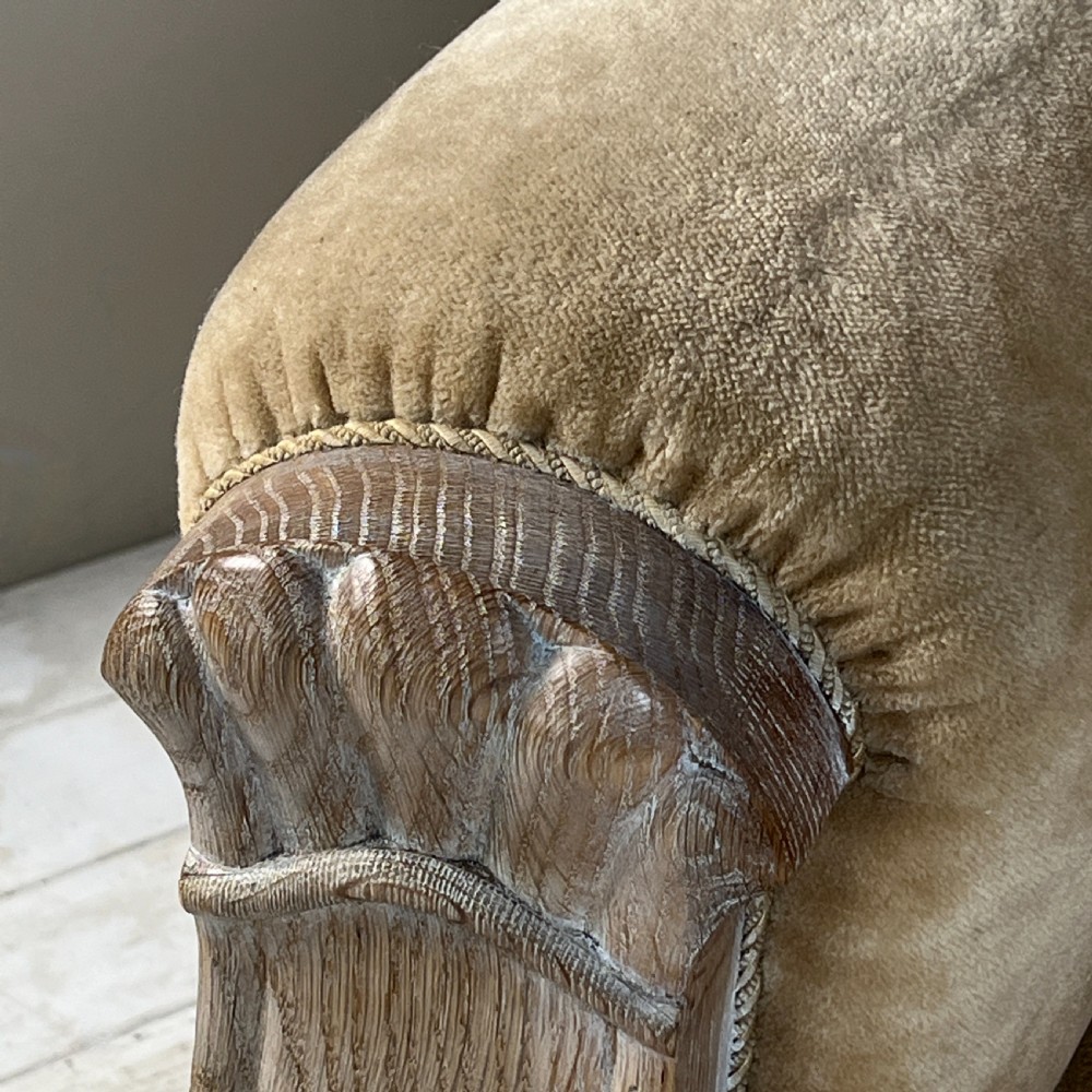 Early 20th Century Limed Oak Danish Sofa View V