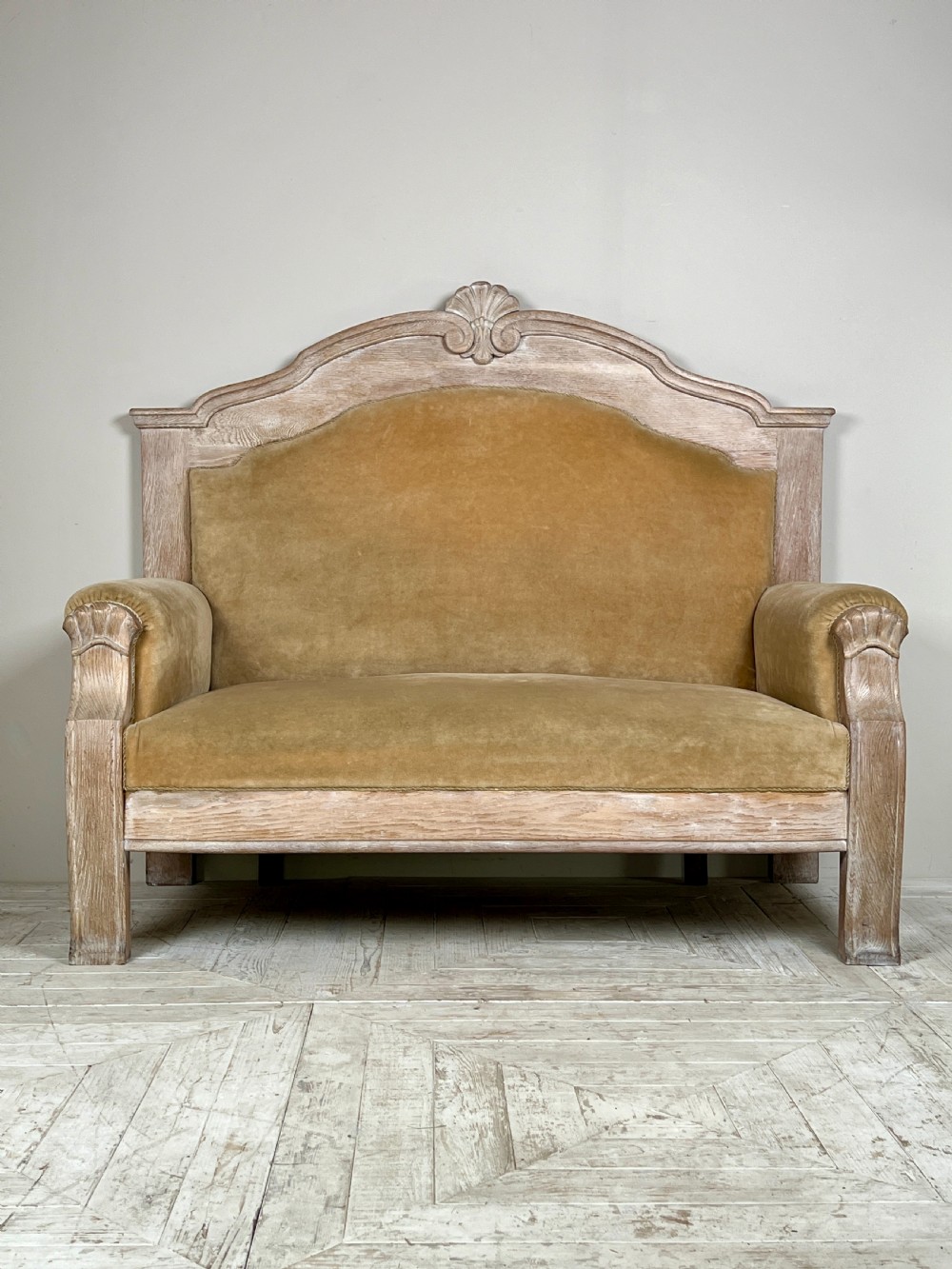 Early 20th Century Limed Oak Danish Sofa View VI