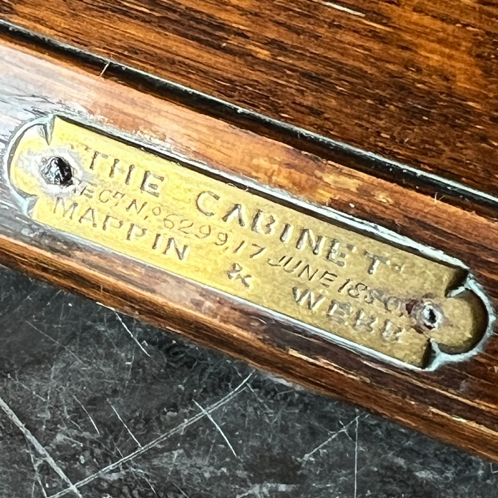 A Mappin And Webb Victorian Oak And Brass Tantalus 1880 View V
