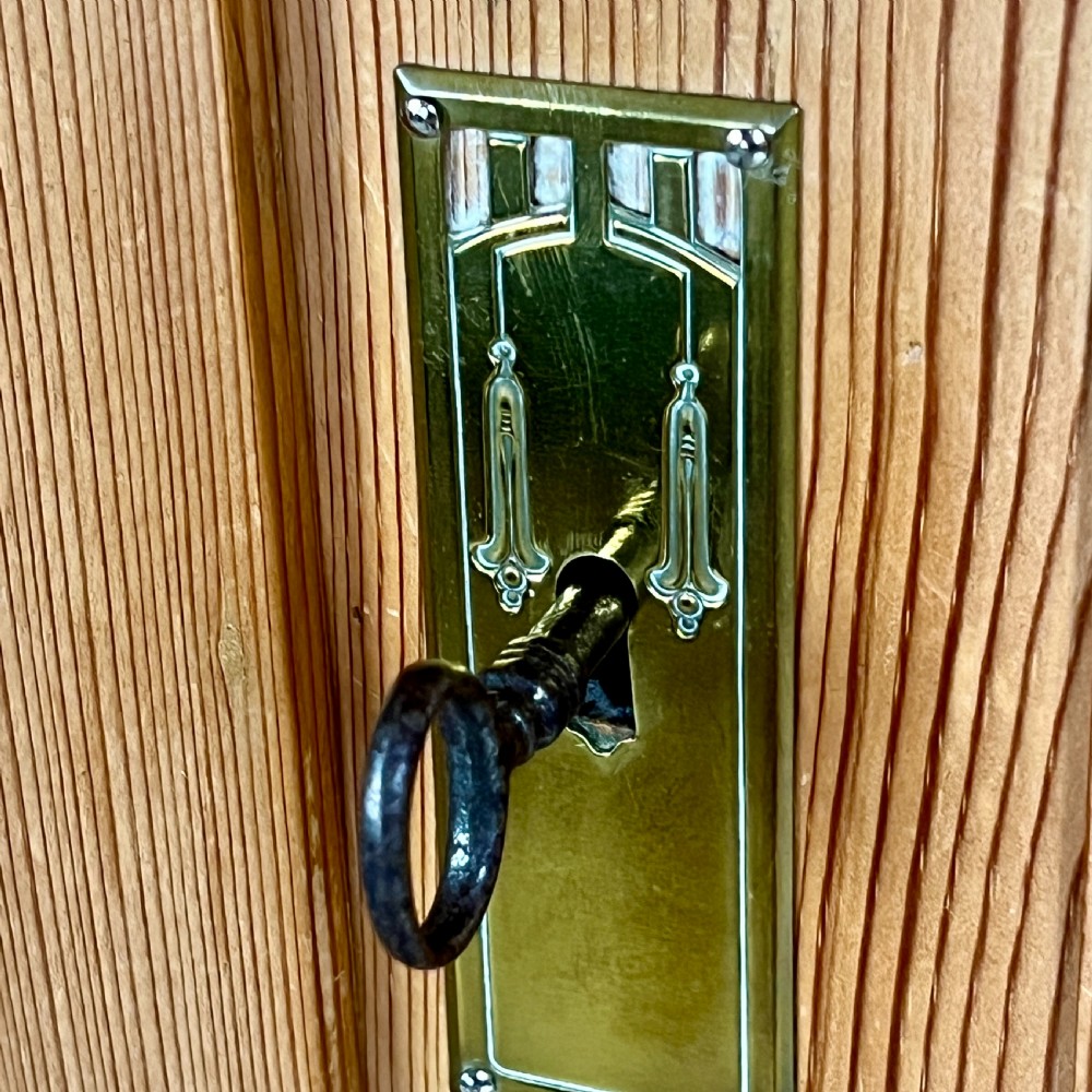 A Continental Pine Art Nouveau Knockdown Wardrobe View IV