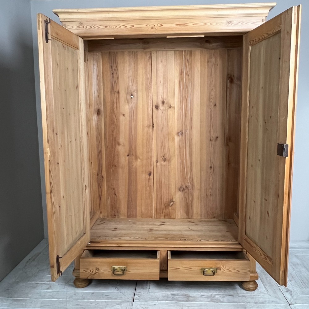 A Continental Pine Art Nouveau Knockdown Wardrobe View VI