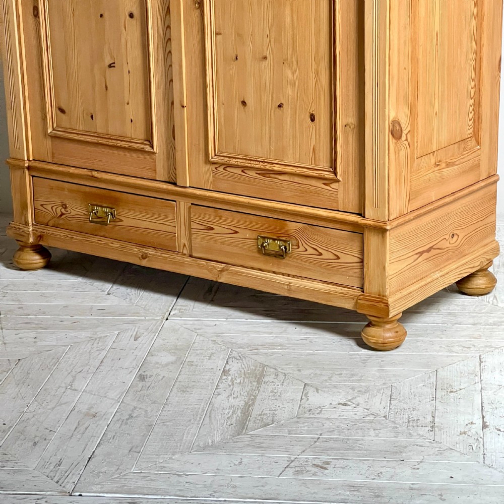 A Continental Pine Art Nouveau Knockdown Wardrobe View XI