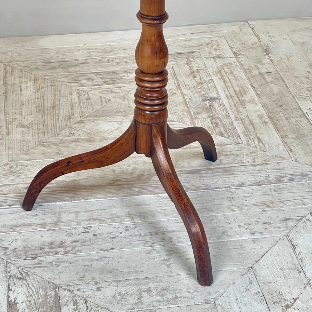 A Late Georgian Fruitwood Tilt Top Wine Table View II