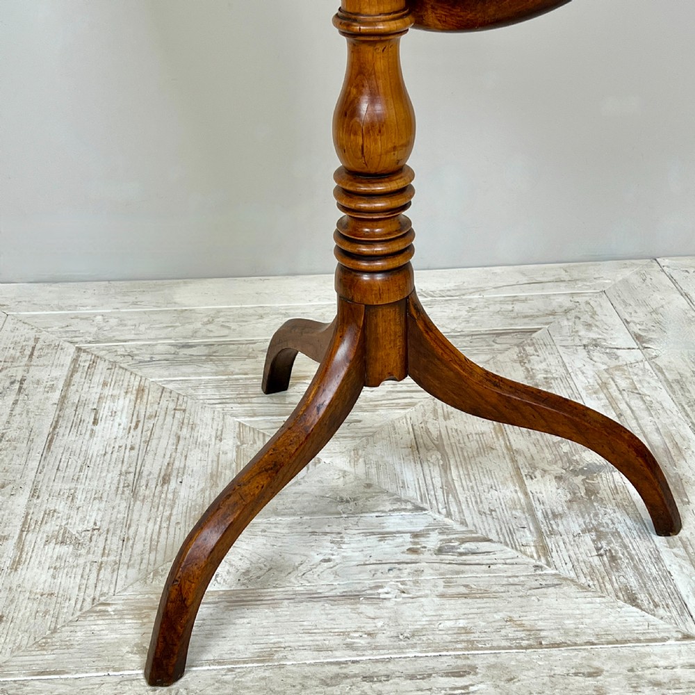 A Late Georgian Fruitwood Tilt Top Wine Table View VII