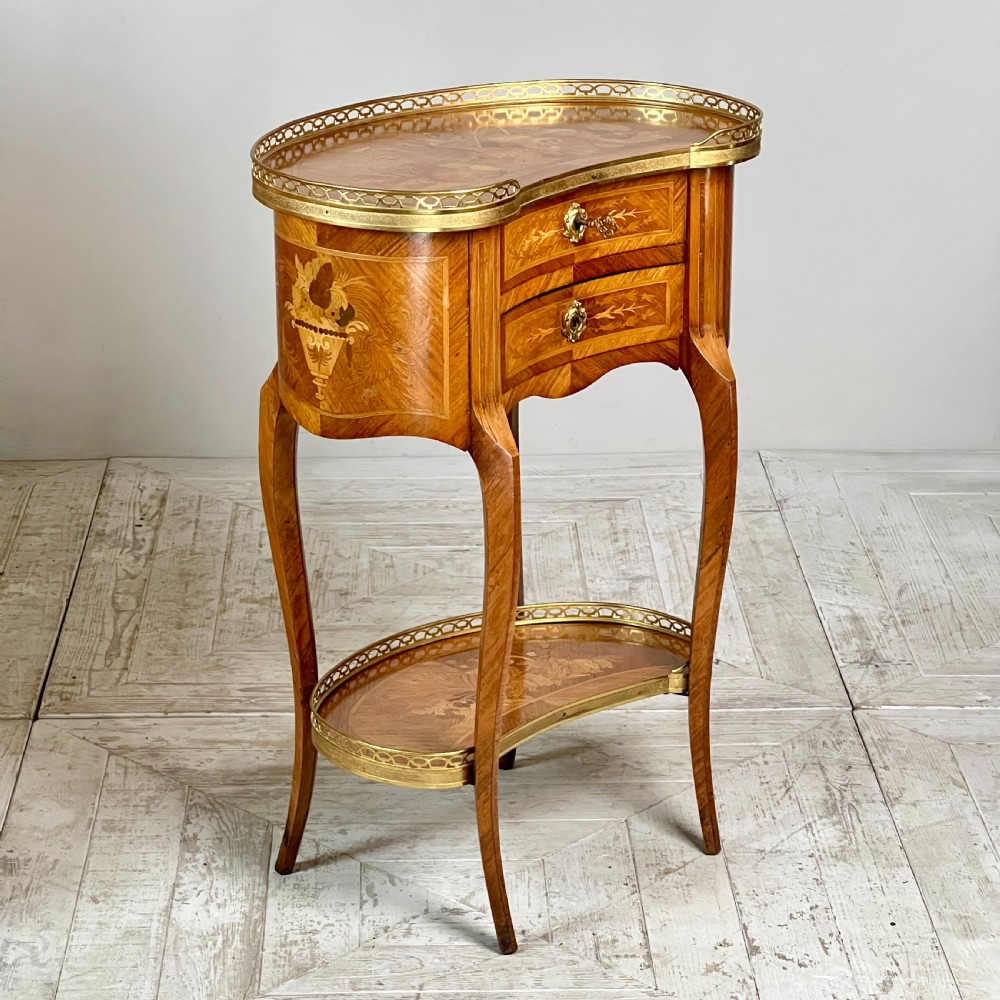 A French Kingwood And Marquetry Inlaid Kidney Shaped Side Table View III
