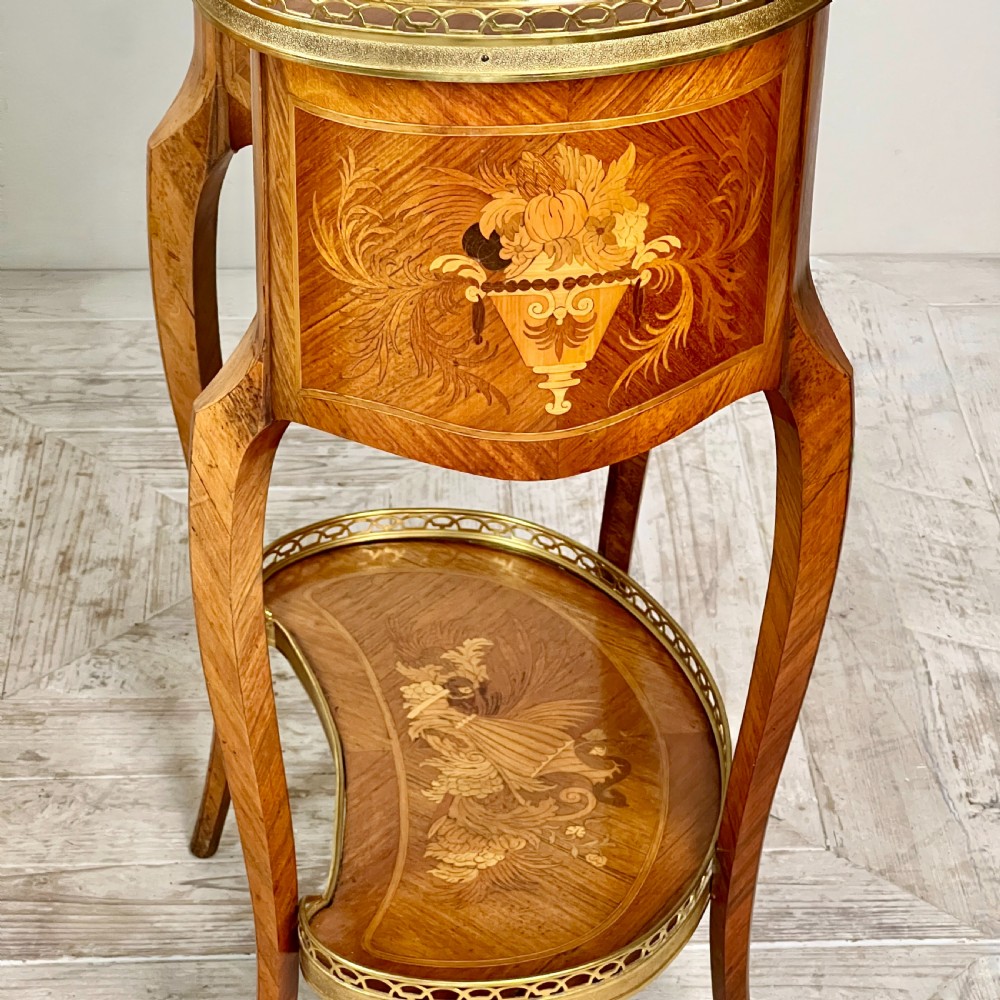 A French Kingwood And Marquetry Inlaid Kidney Shaped Side Table View VI