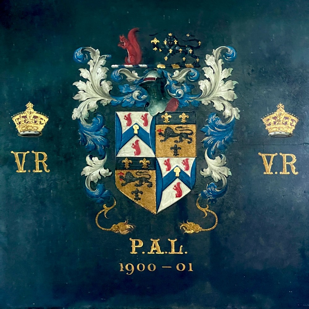 A Framed Hand Painted Coat Of Arms Coach Panel Circa 1900 View III