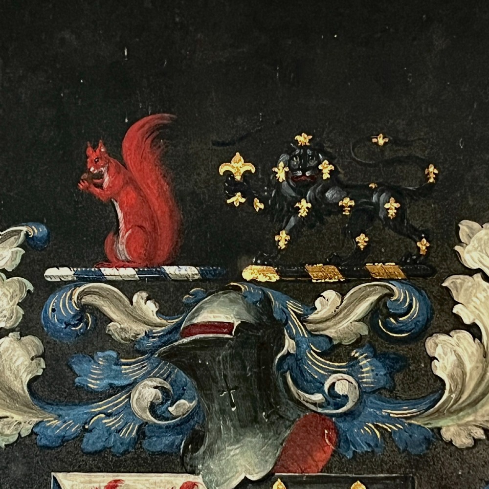 A Framed Hand Painted Coat Of Arms Coach Panel Circa 1900 View IV
