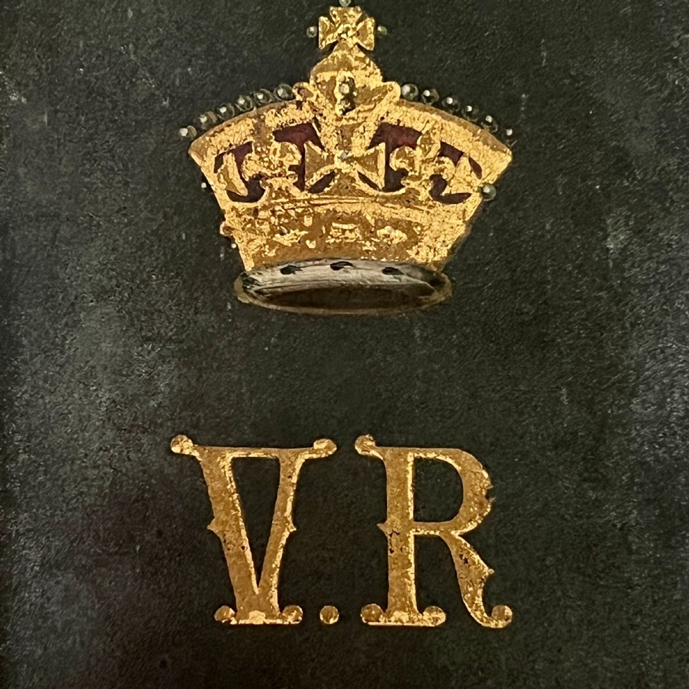 A Framed Hand Painted Coat Of Arms Coach Panel Circa 1900 View V