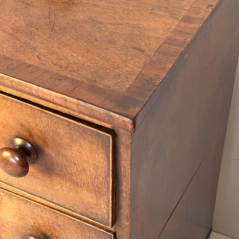 Small Georgian Mahogany And Oak Chest Of Drawers View III