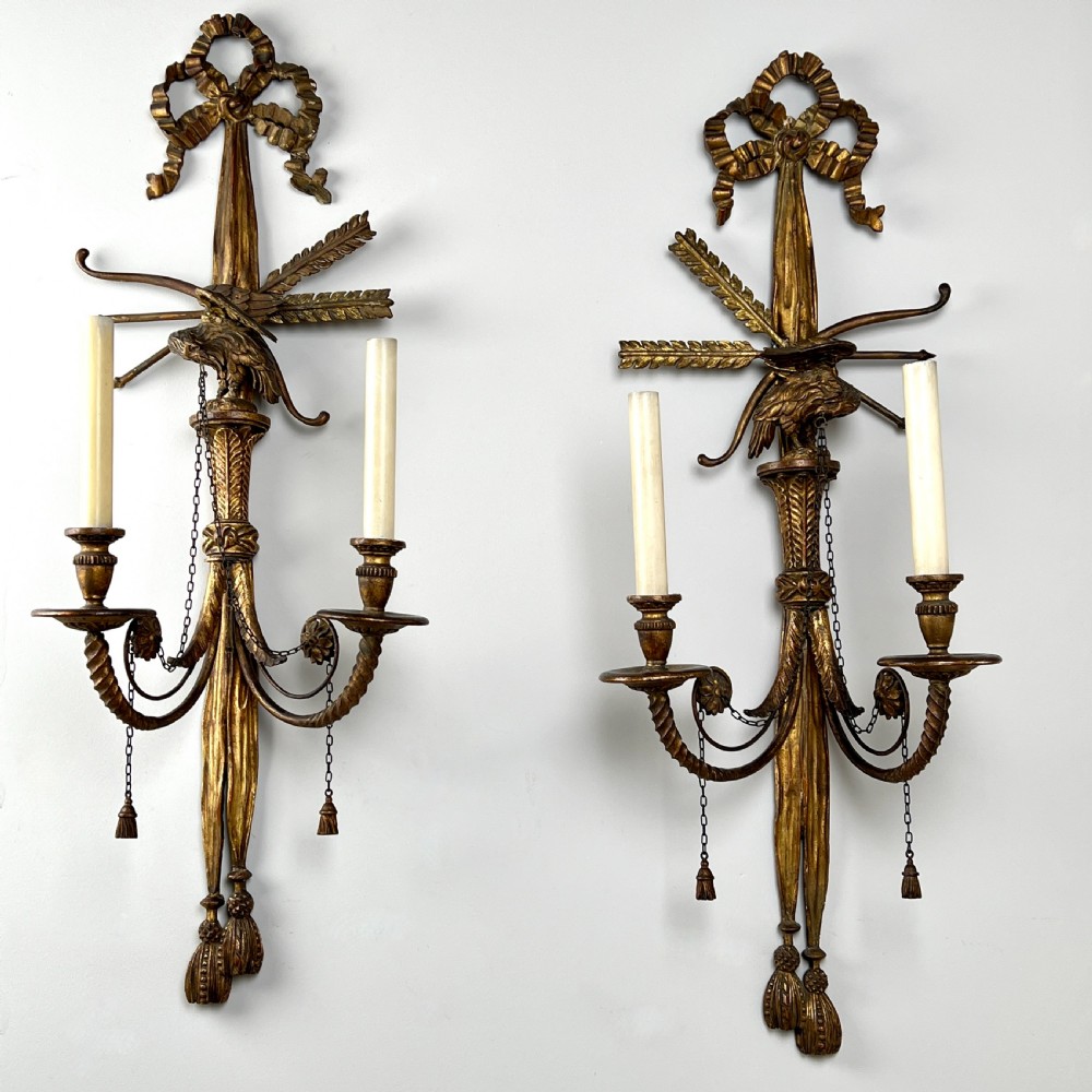 A Pair Of Antique Giltwood Wall Sconces View II