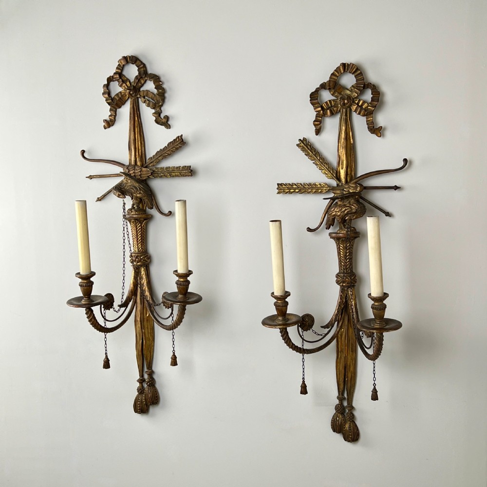 A Pair Of Antique Giltwood Wall Sconces View IX