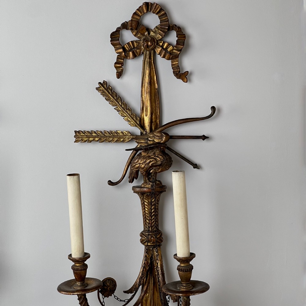 A Pair Of Antique Giltwood Wall Sconces View X