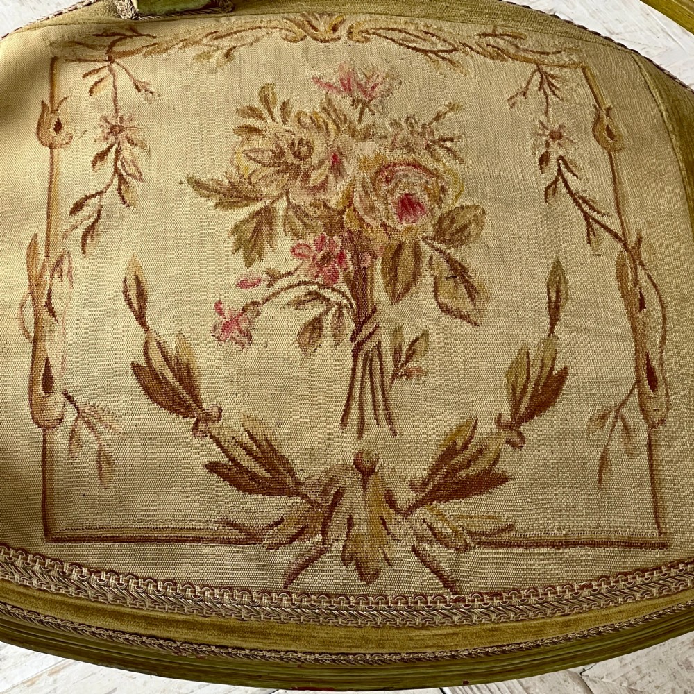 French Antique Tapestry Love Or Tête-À-Tête Seat View IX