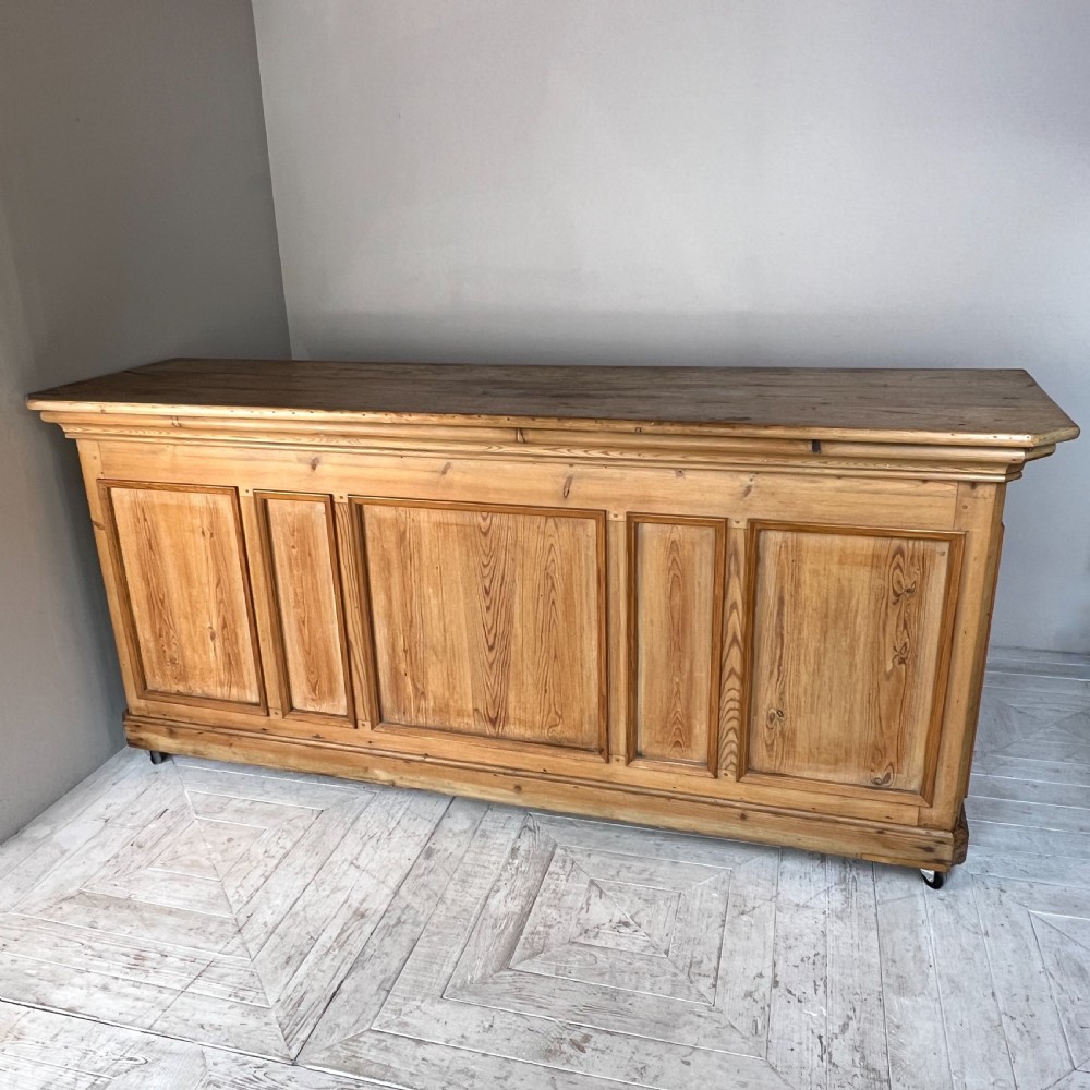 Vintage French Pine Haberdashery Shop Counter  View III