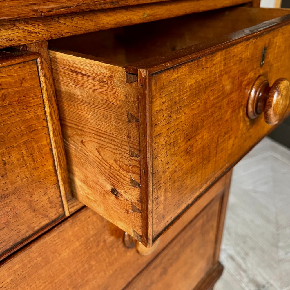 19Th Century Welsh Oak Housekeepers Cupboard Or Linen Press View IV