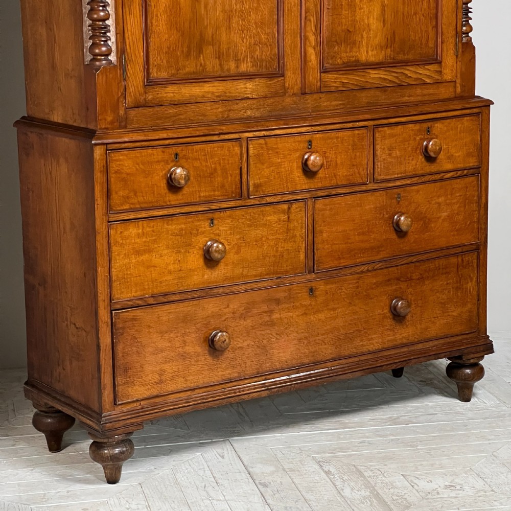 19Th Century Welsh Oak Housekeepers Cupboard Or Linen Press View VIII