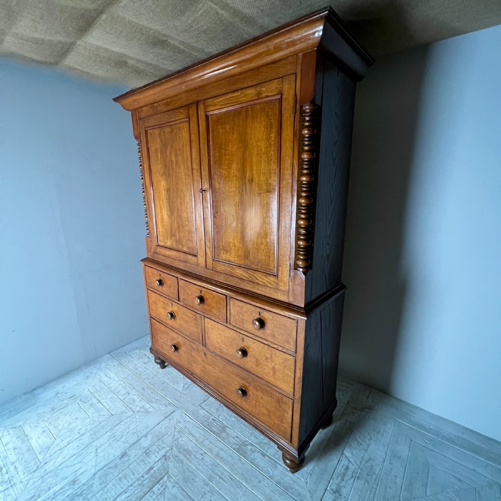 19Th Century Welsh Oak Housekeepers Cupboard Or Linen Press View X