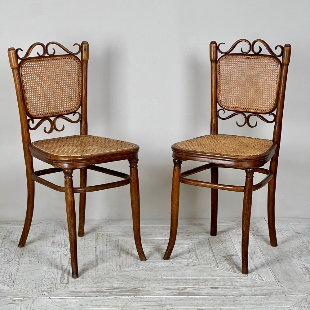 A Quartet Of Early C20th Bentwood And Cane Chairs By Josef Hoffmann View III