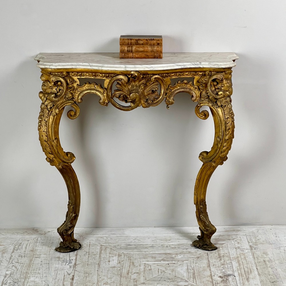 A Victorian Giltwood And Marble Console Table View II
