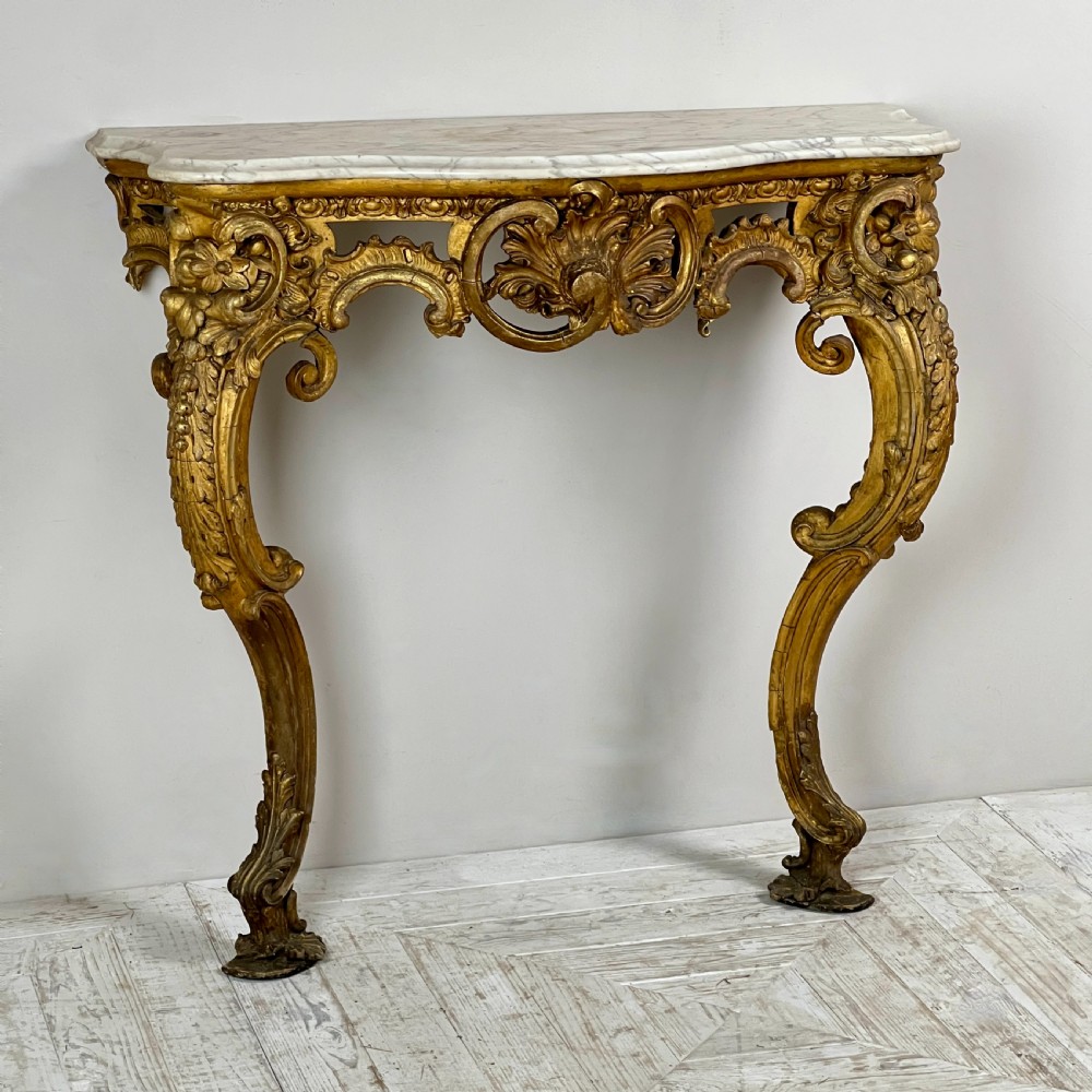 A Victorian Giltwood And Marble Console Table View III