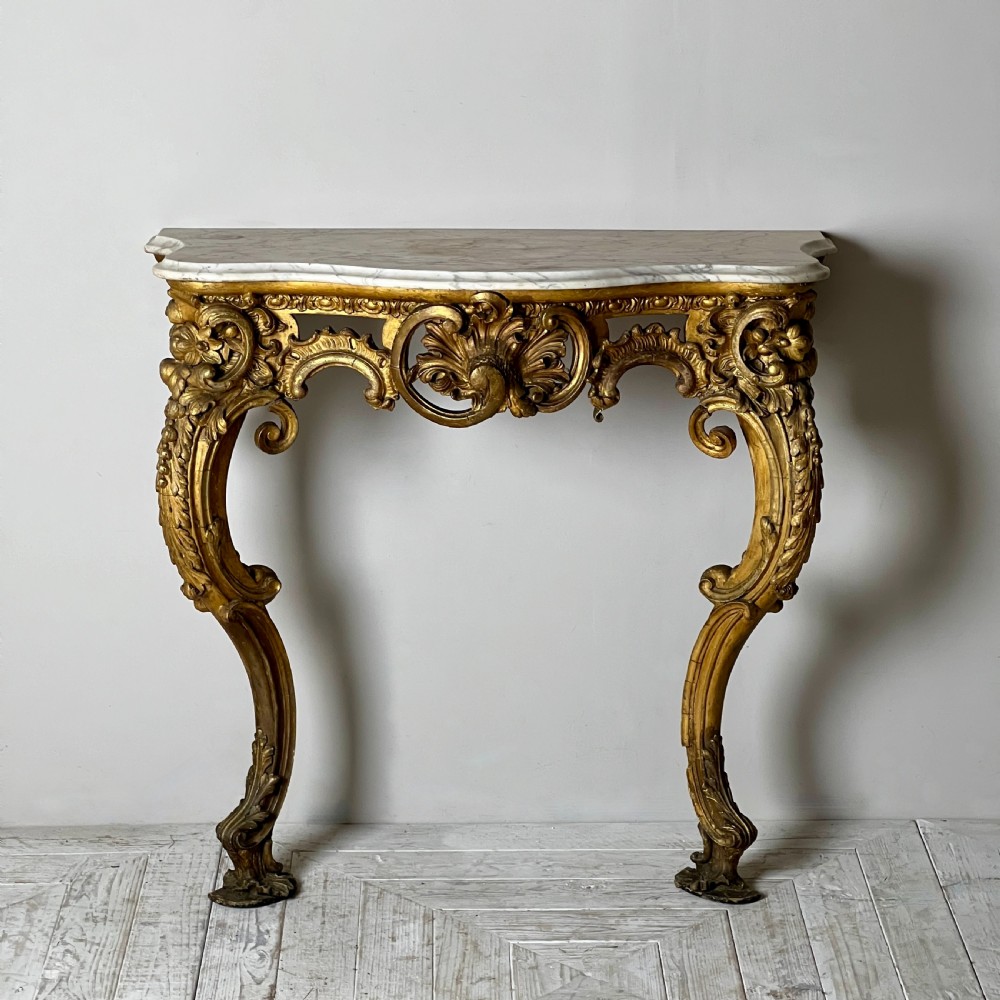 A Victorian Giltwood And Marble Console Table View VI