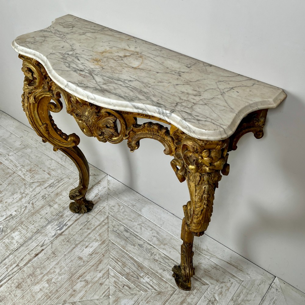 A Victorian Giltwood And Marble Console Table View VII