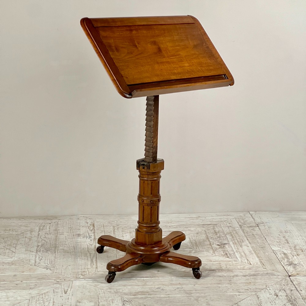 Victorian Solid Mahogany Adjustable Reading Table By John Carter