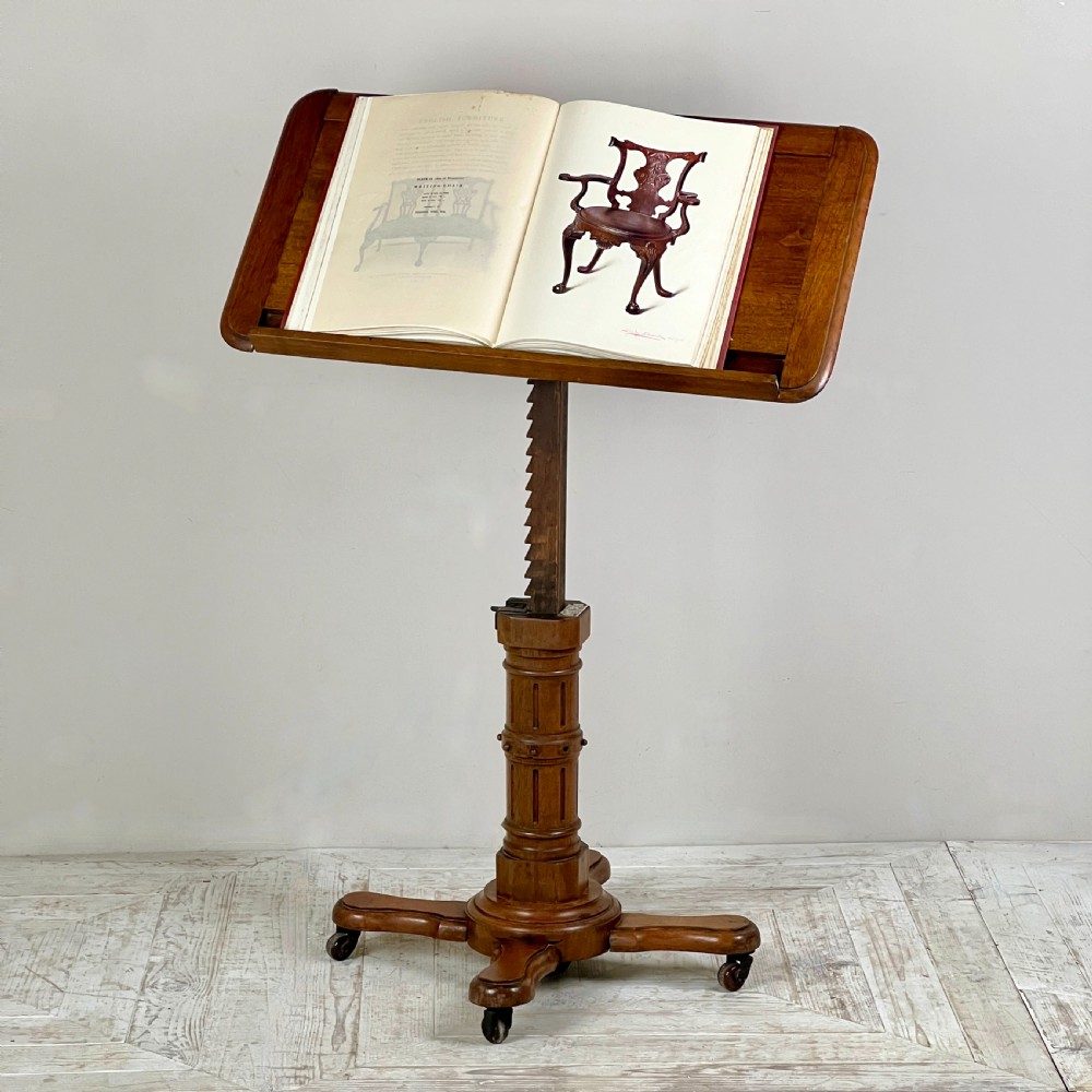 Victorian Solid Mahogany Adjustable Reading Table By John Carter View II