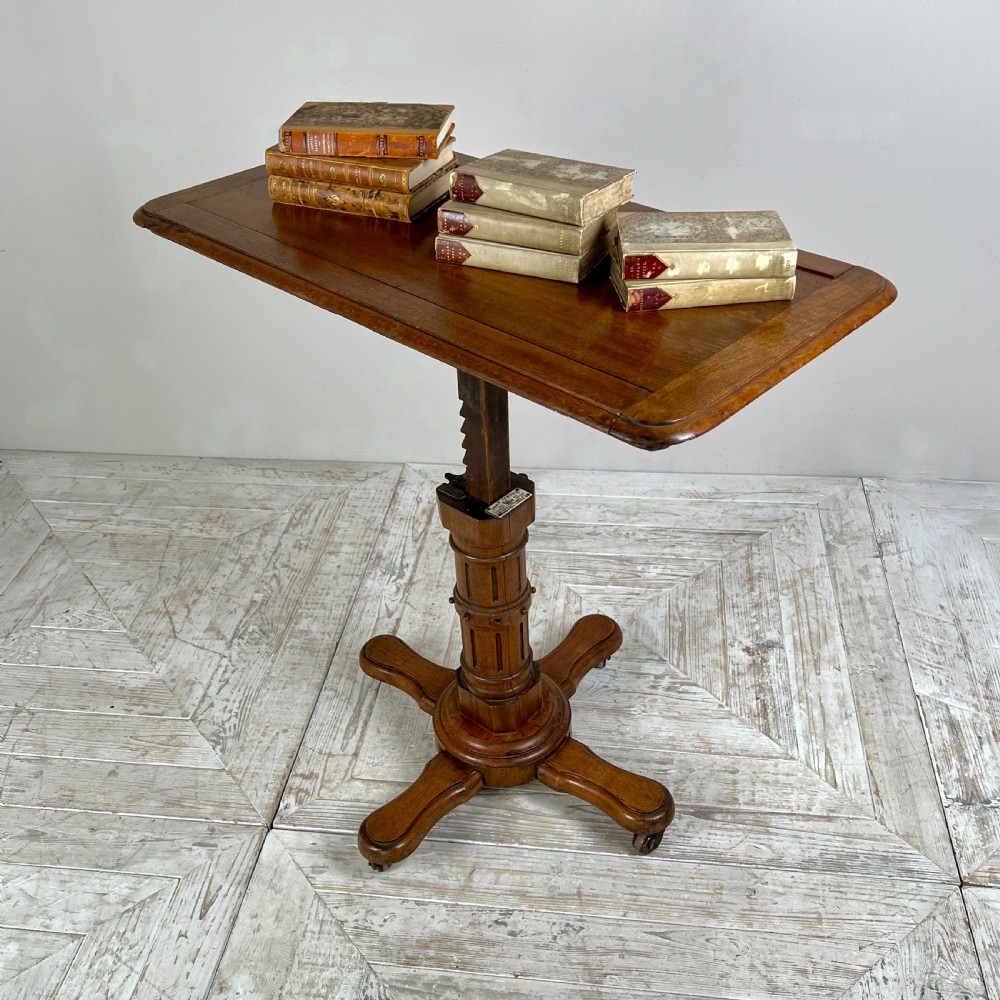 Victorian Solid Mahogany Adjustable Reading Table By John Carter View III