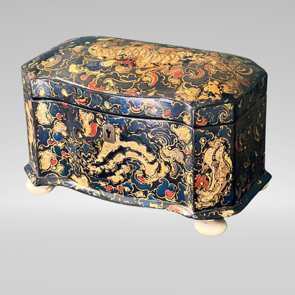 A Victorian Jennens & Bettridge Papier Mache Tea Caddy View II