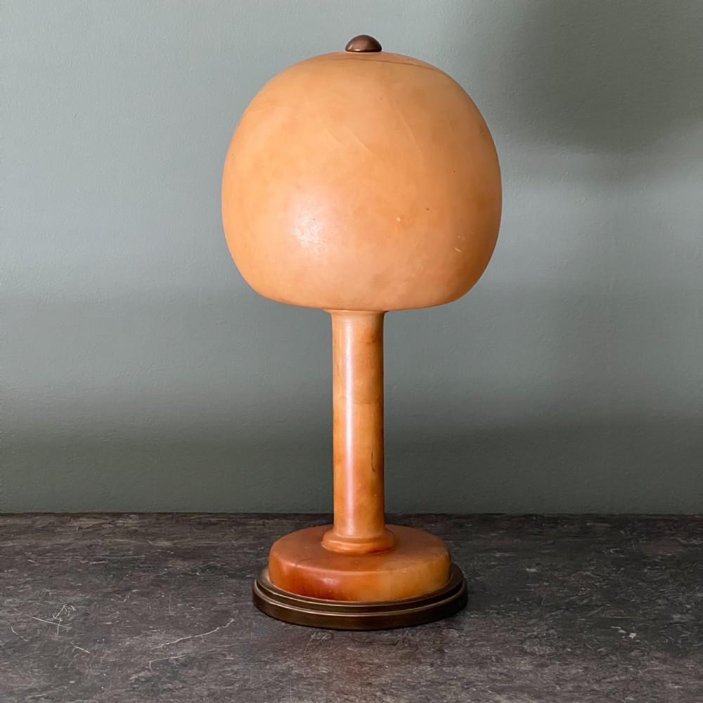 Art Deco Marble Effect Glass And Brass Table Lamp View VIII