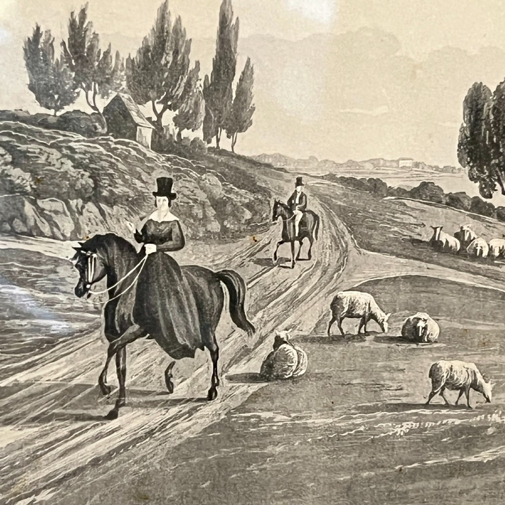 A Large Antique Engraving 'Panoramic View Of Tunbridge Wells'  View VIII