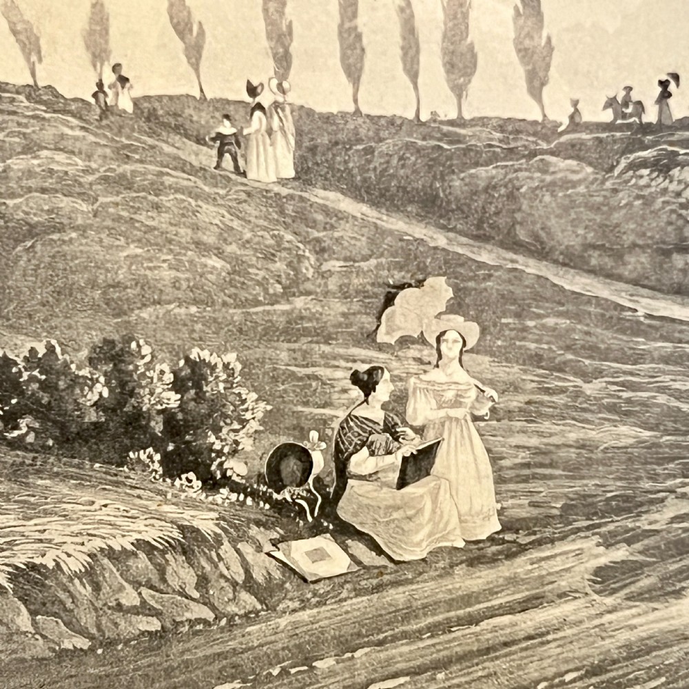 A Large Antique Engraving 'Panoramic View Of Tunbridge Wells'  View IX