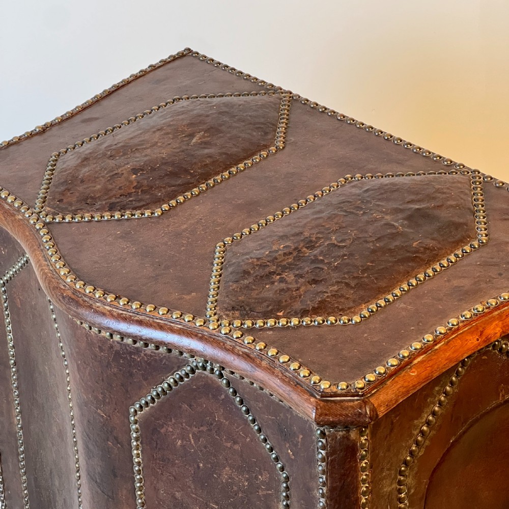 A 19th Century French Oak And Leather Log Or Storage Box View VII