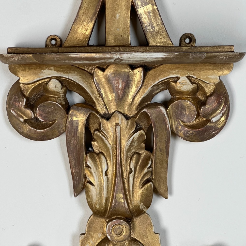 Carved Giltwood Wall Display Shelf (Pair Available) View V