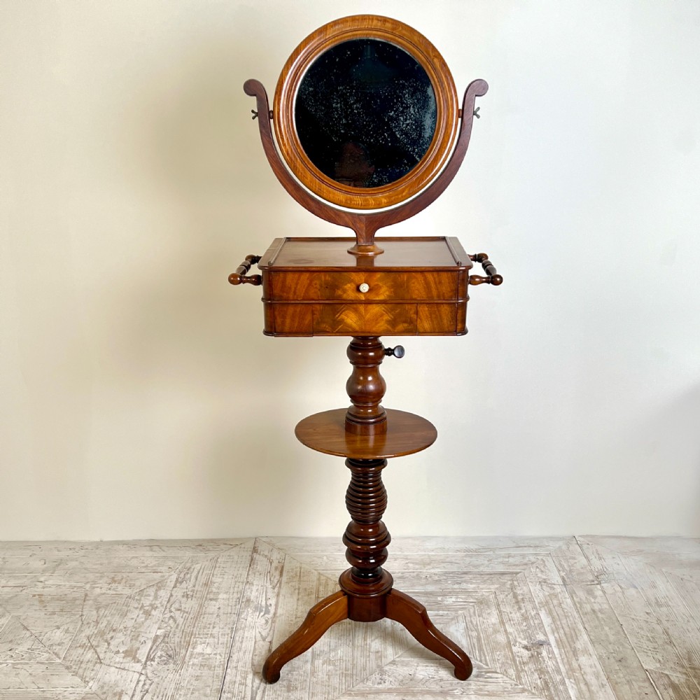 A Fine 19Th Century Mahogany Shaving Stand