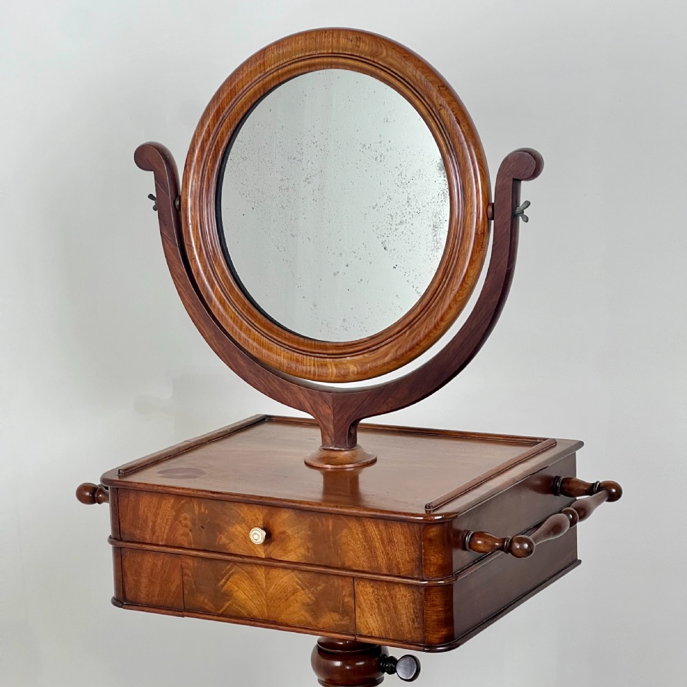 A Fine 19Th Century Mahogany Shaving Stand View VIII