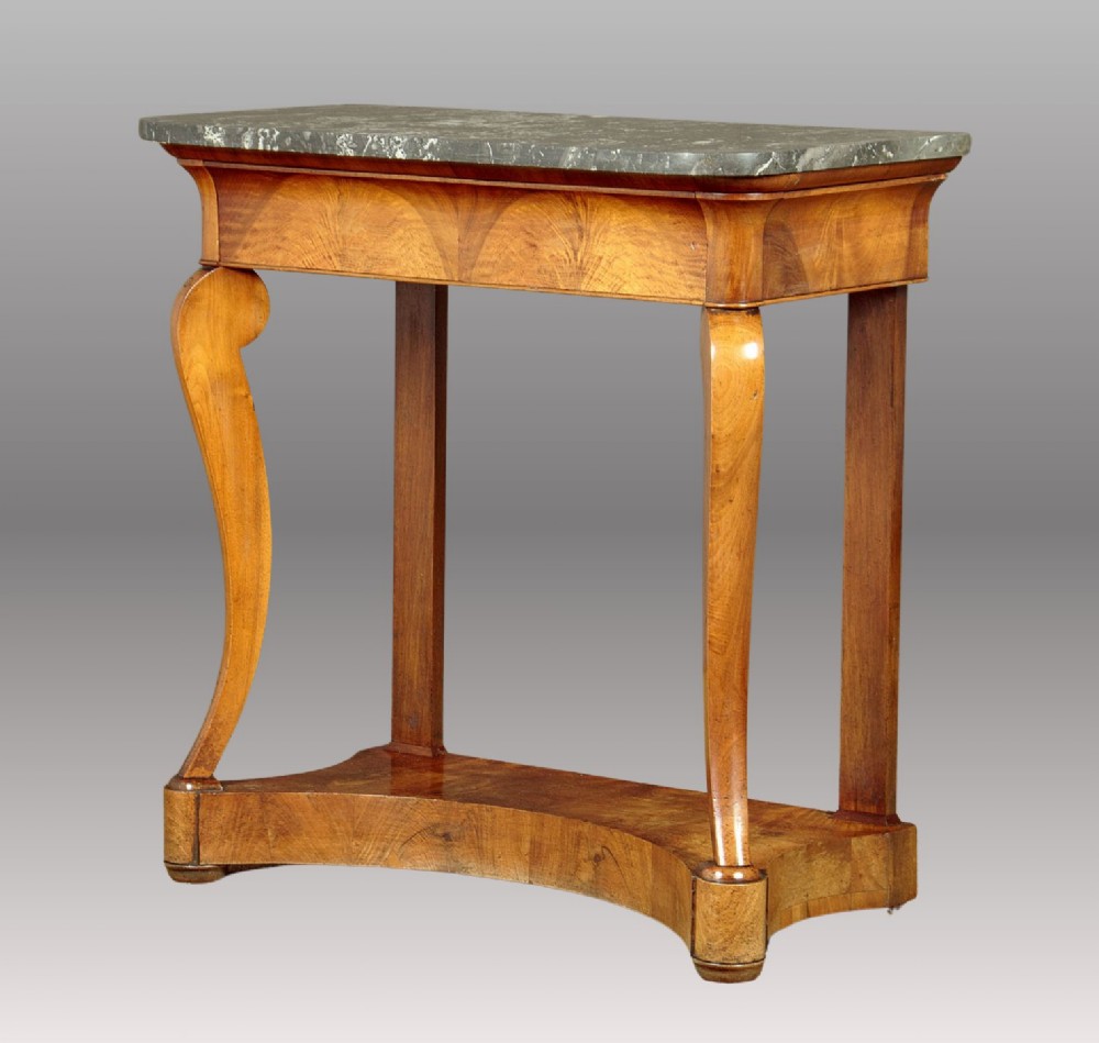 French Walnut And Marble Console Table Circa 1830